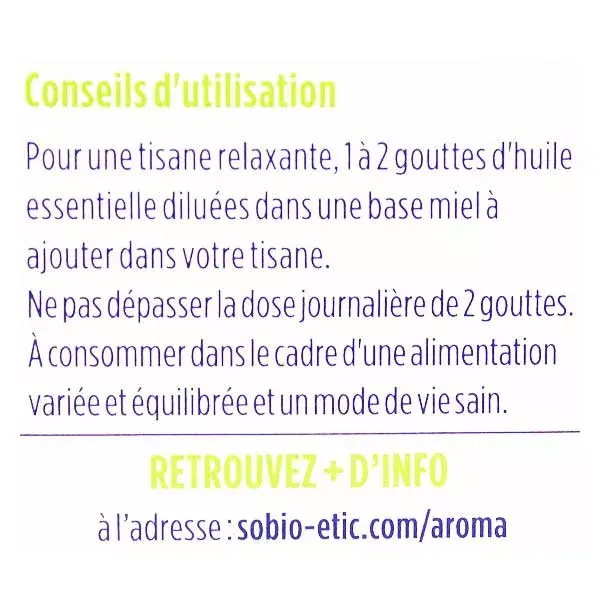 Óleo Essencial de Lavanda Fina Orgânica So'Bio Étic Aroma da Provença 10ml