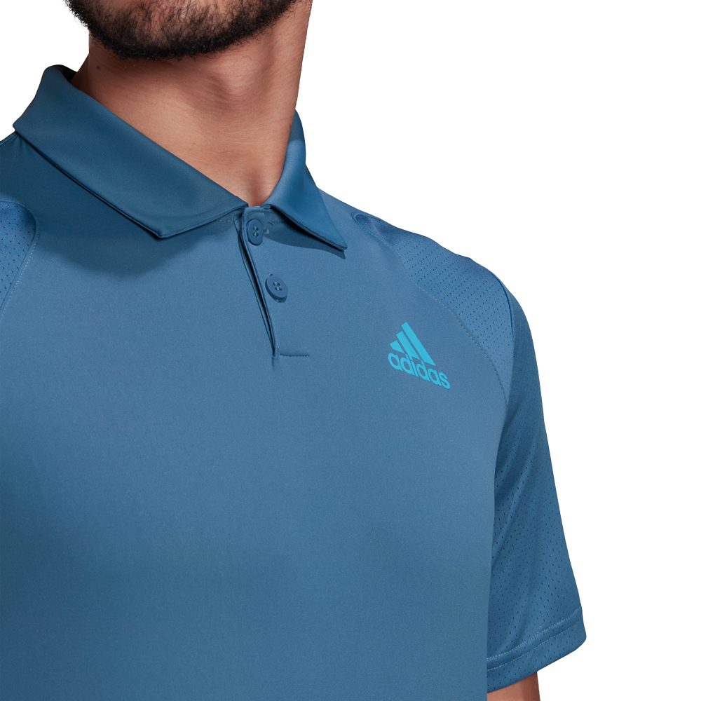 adidas Tennis Club 3-Streifen Poloshirt Herren altered blue