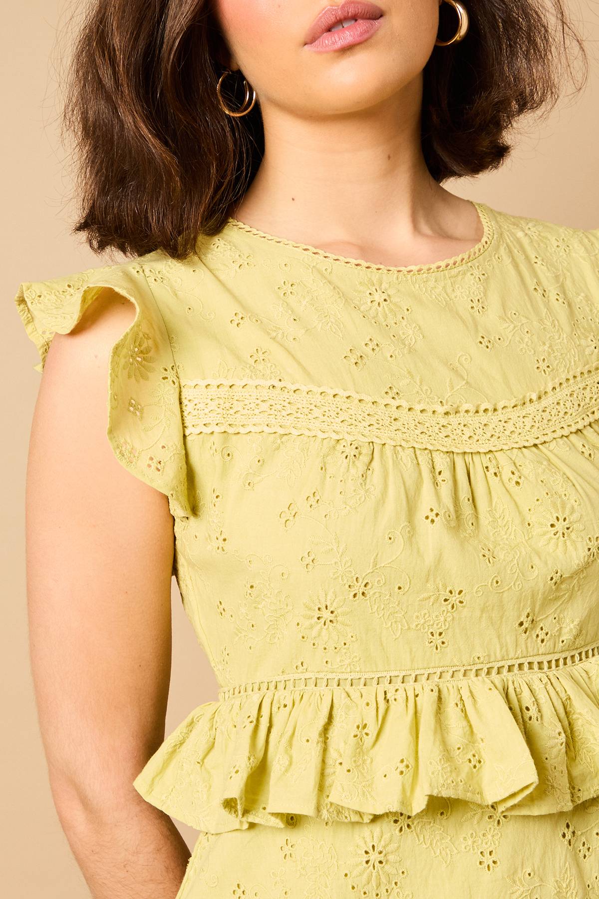 Oasis Robe Mini à Volants Broderie