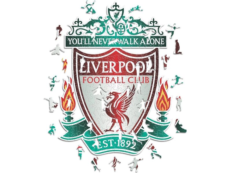 Iconic Puzzle Liverpool FC – Logo Offiziell lizenziertes Holzpuzzle, Grösse M