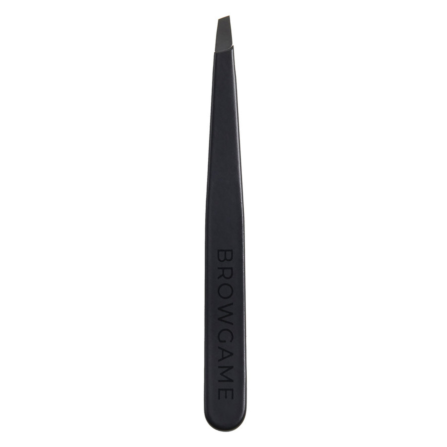 Browgame Signature Tweezer Slanted Soft Touch Blackout
