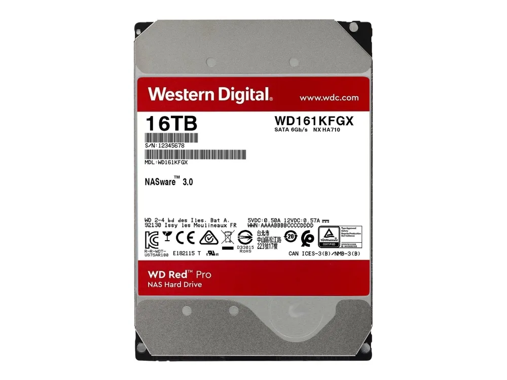 WD Red Pro WD161KFGX - Harddisk - 16 TB - intern - 3.5