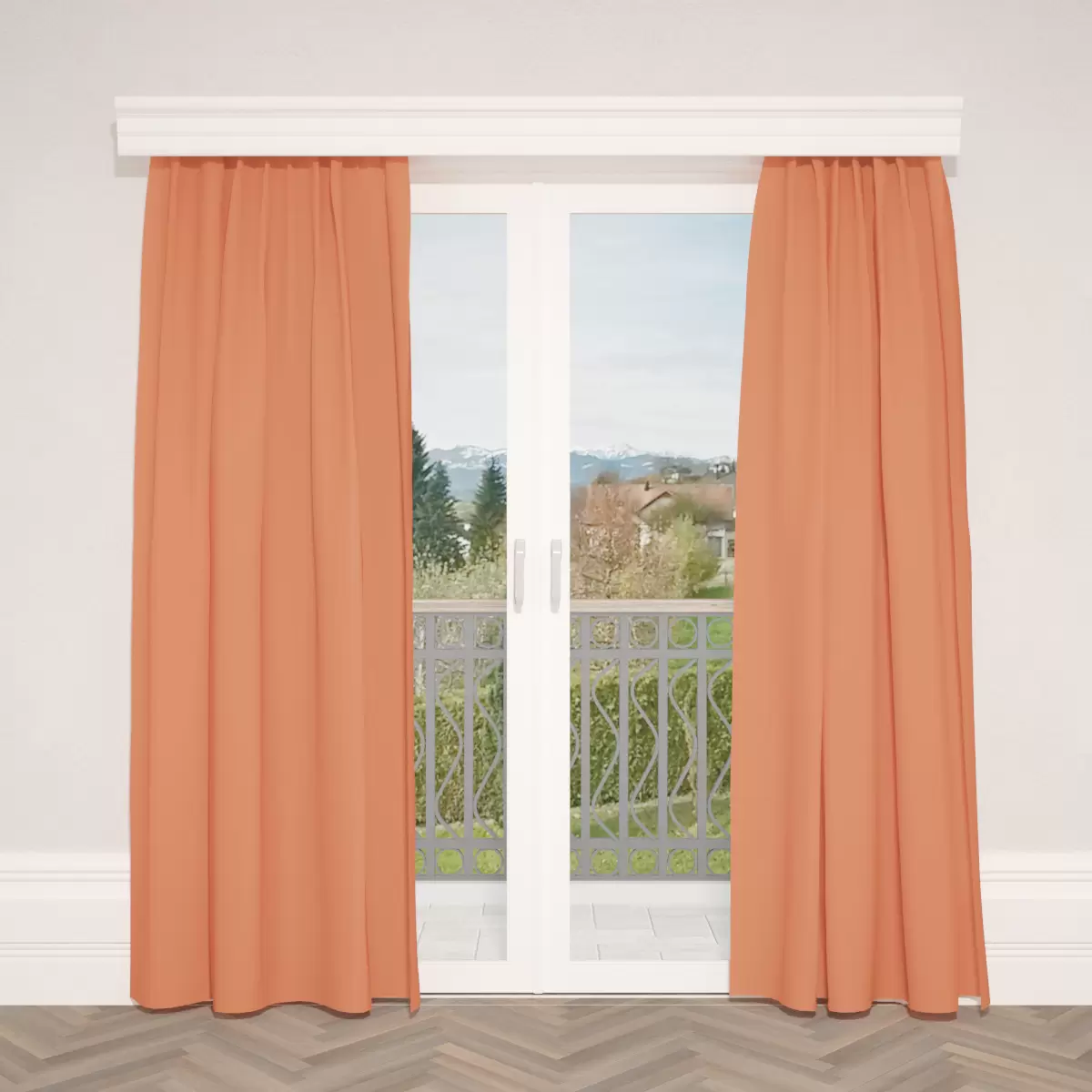 Verdunkelungsvorhang Satin Orange