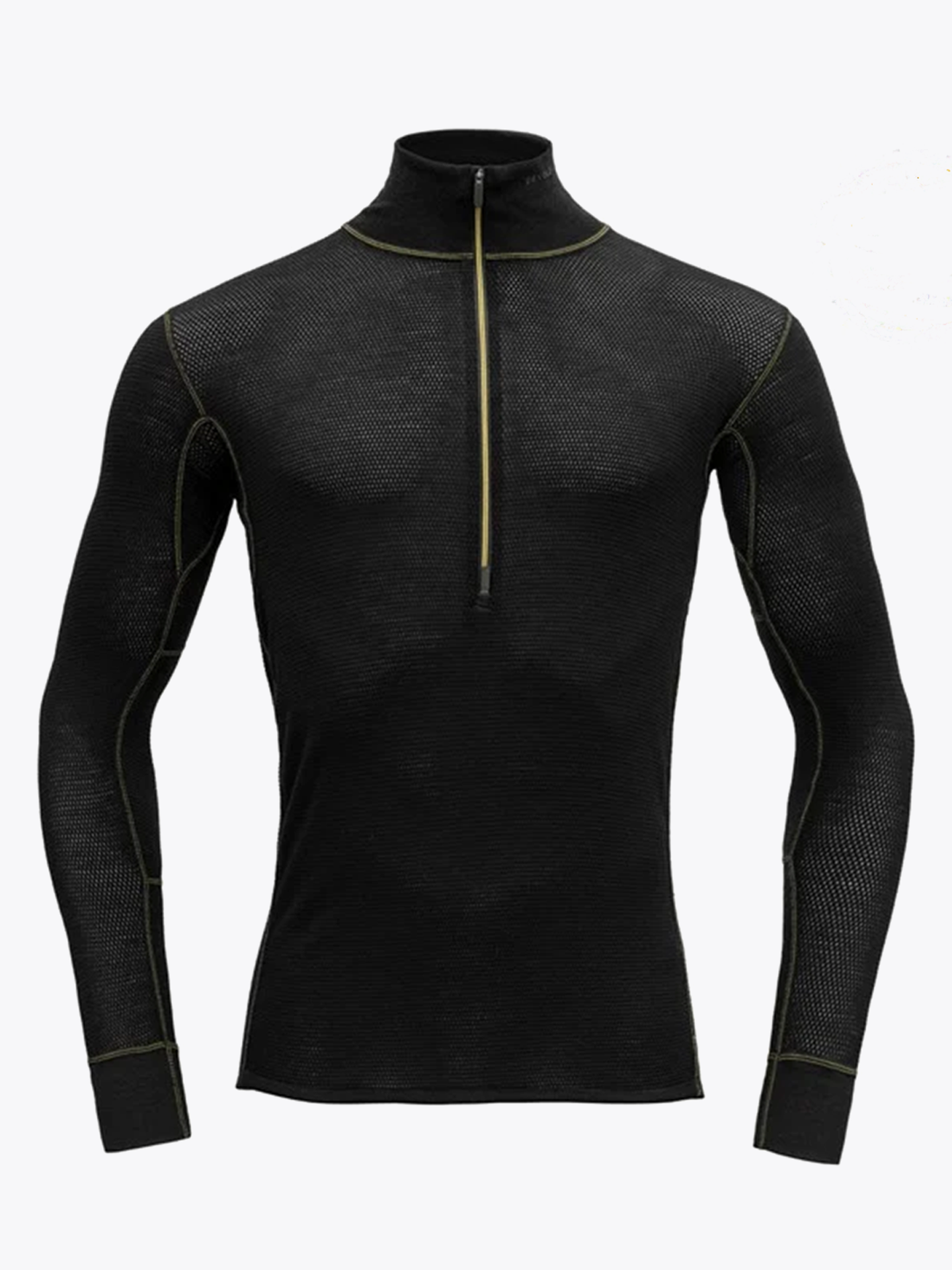 Wool Mesh 190 Zip Neck Man