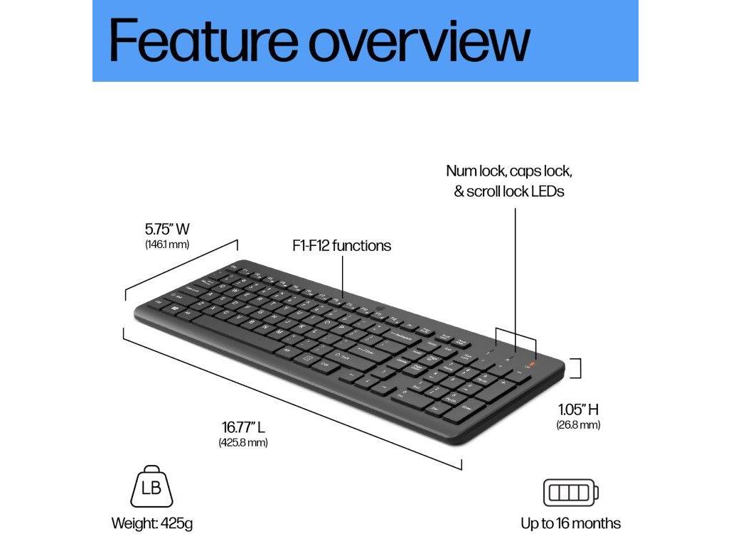 TECLADO S/FIOS HP 220