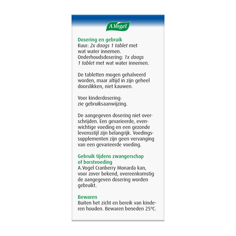 A.Vogel Cranberry Monarda 30 tabletten