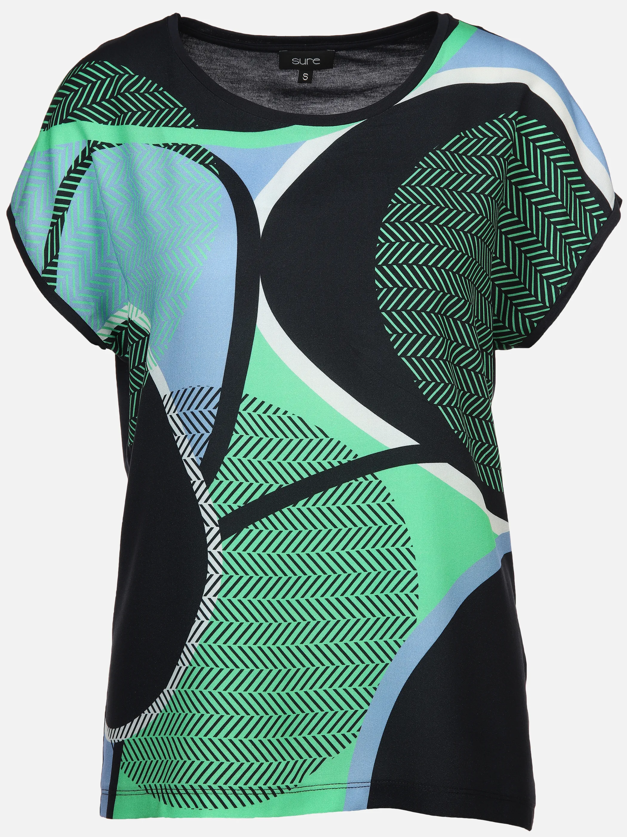 Damen Shirt im Materialmix