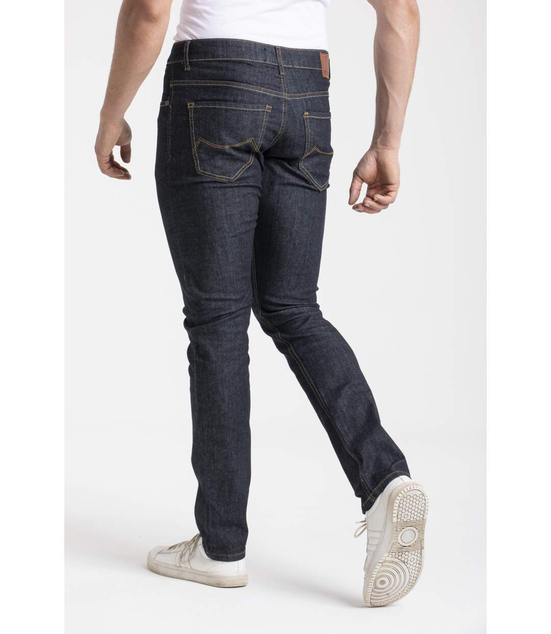 Jeans stretch Fibreflex® RL80 coupe droite ajustée brut BLEU