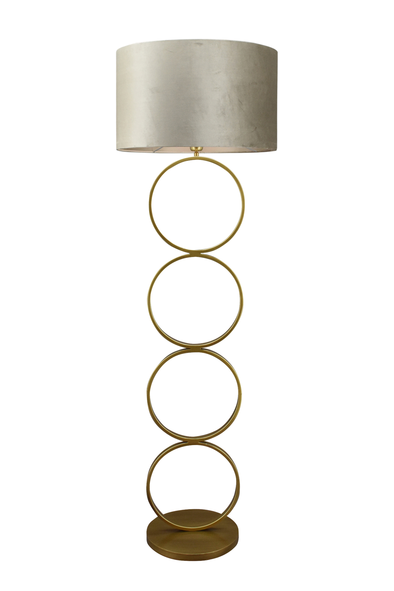 Vloerlamp Salina Bronze + kap Cilinder 50x50x30cm Fendi velours taupe