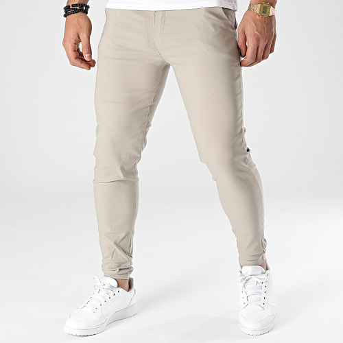 Pantalon Chino Slim Beige