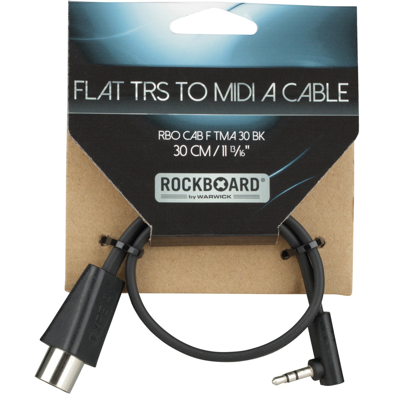 RockBoard RBO CAB F TMA 30 BK Flat TRS-MIDI kabel Type A - 30 cm