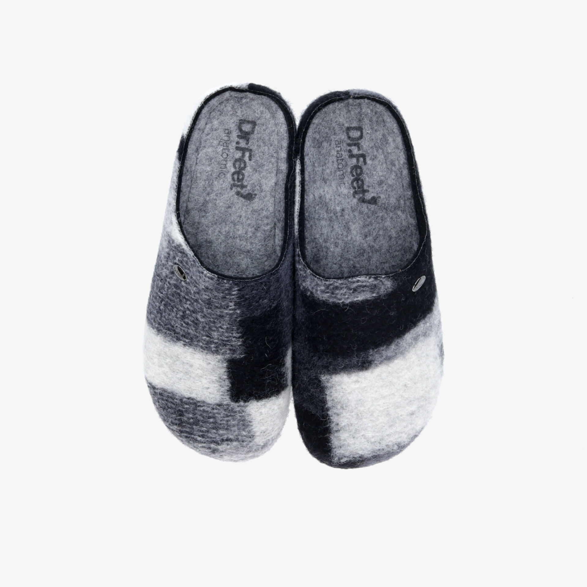 Dr. Feet Unisex Hausschuhe schwarz