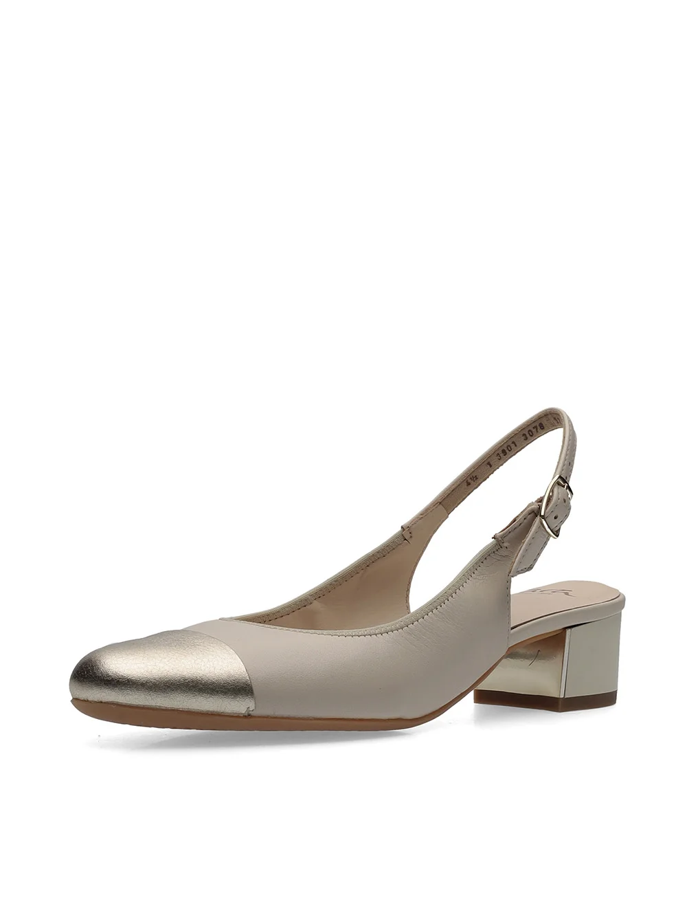 Pumps Nizza platin marmor
