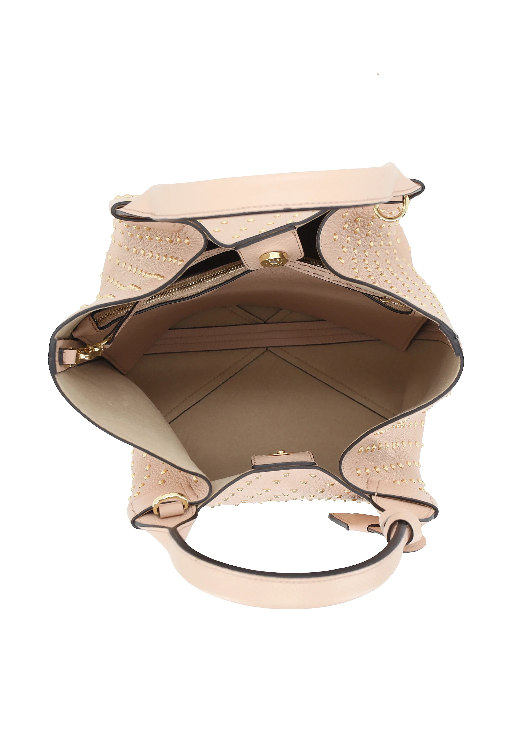 Shopper ESSENTIAL studs medium Leather Agave Standard