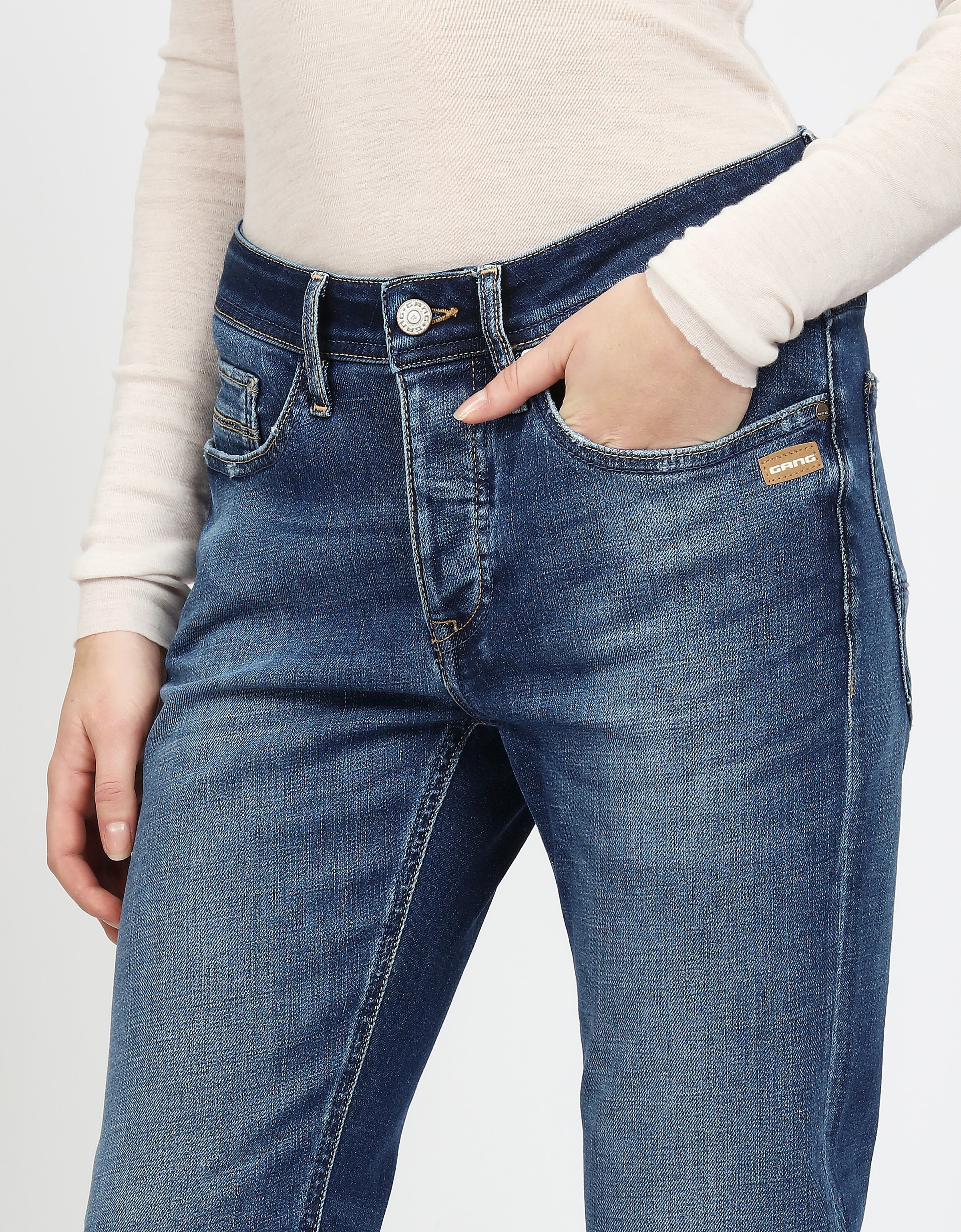 GANG Boyfriend-Jeans »94NICA CROPPED« mit geraden und verkürzten Beinverlauf