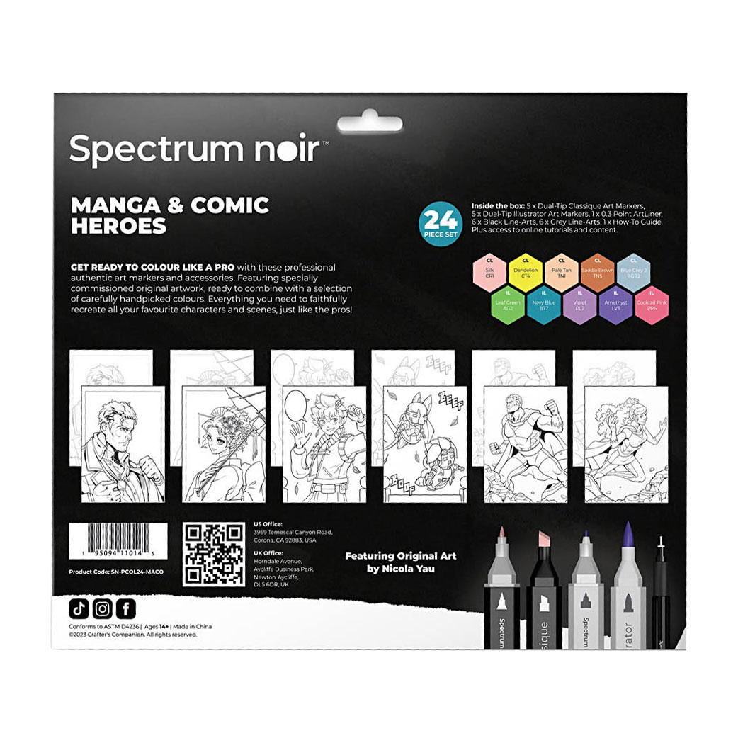 Hobbyset Illustratie Manga en Stripboekhelden Kleurset