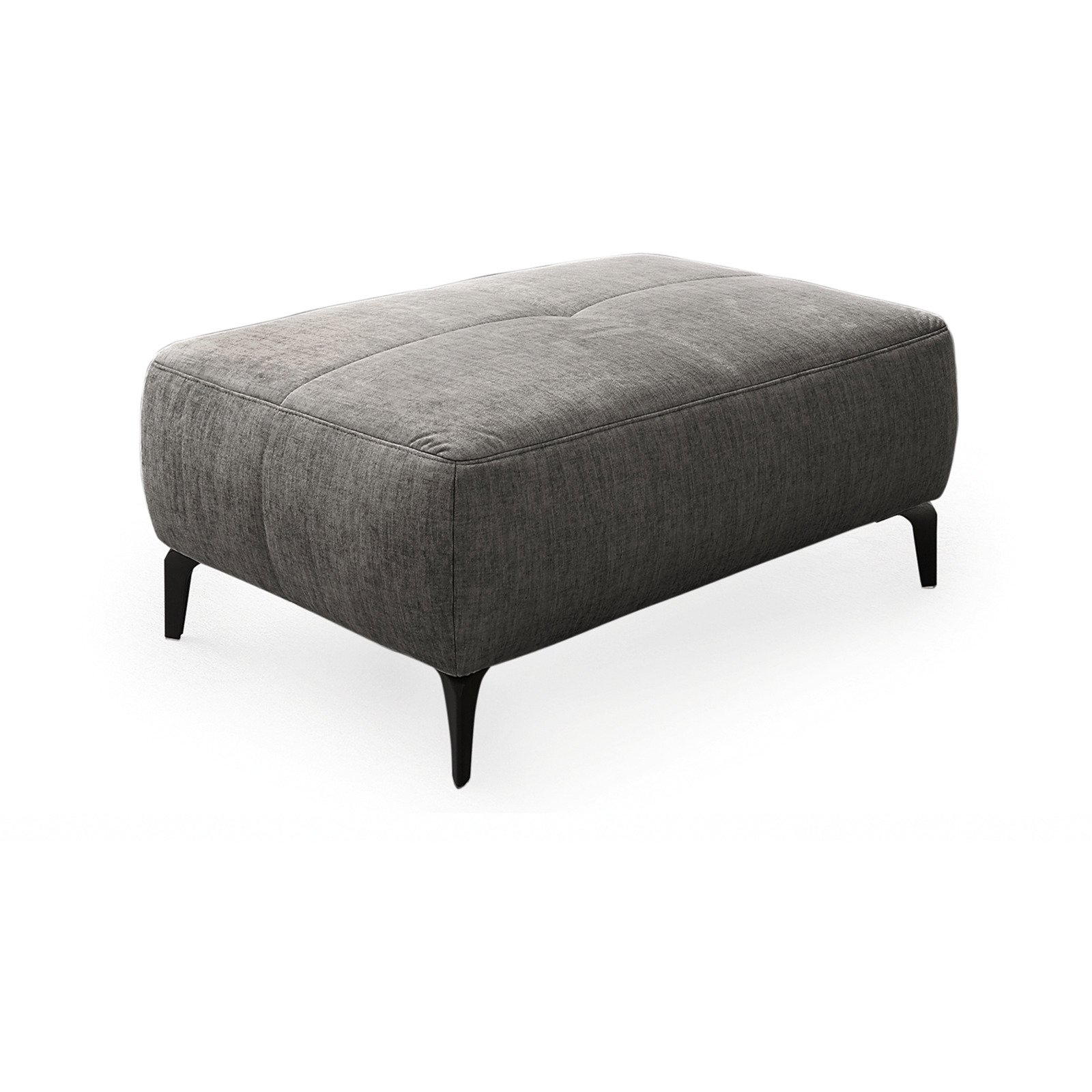 Hocker Oslo Stoff Velours-Optik grau