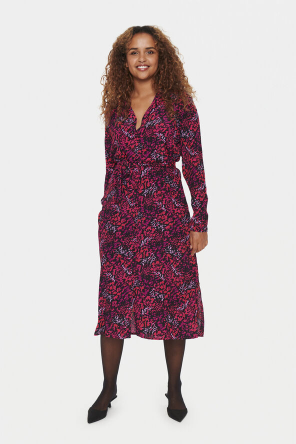 Saint Tropez BlancaSZ LS Dress Winterberry brushed blooms