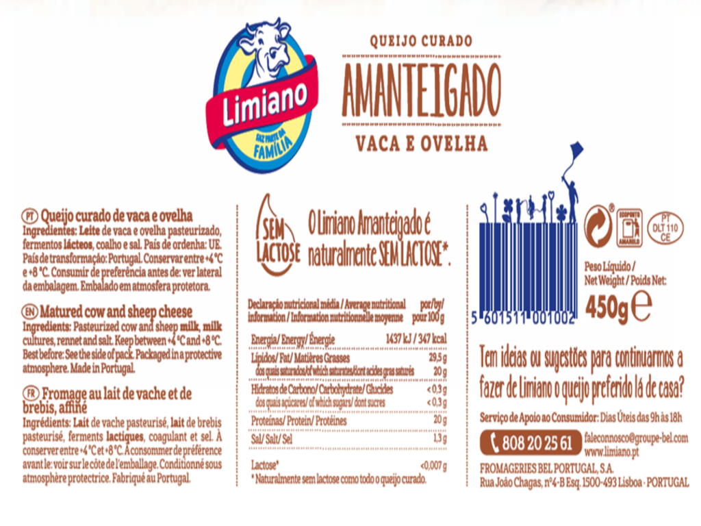 QUEIJO LIMIANO MISTURA 450 G