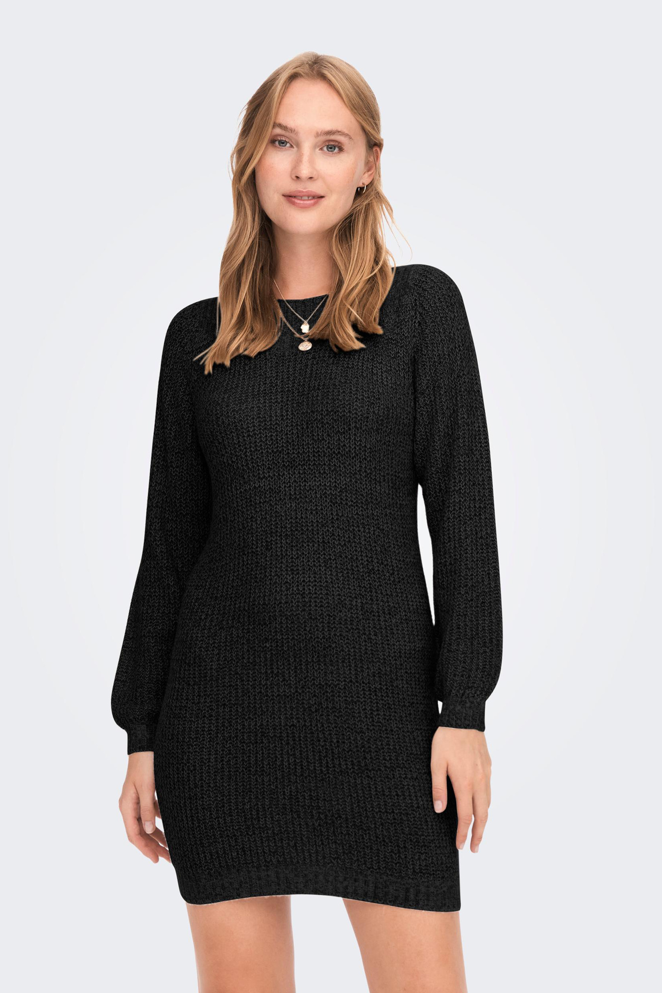 Vestido curto de tricô