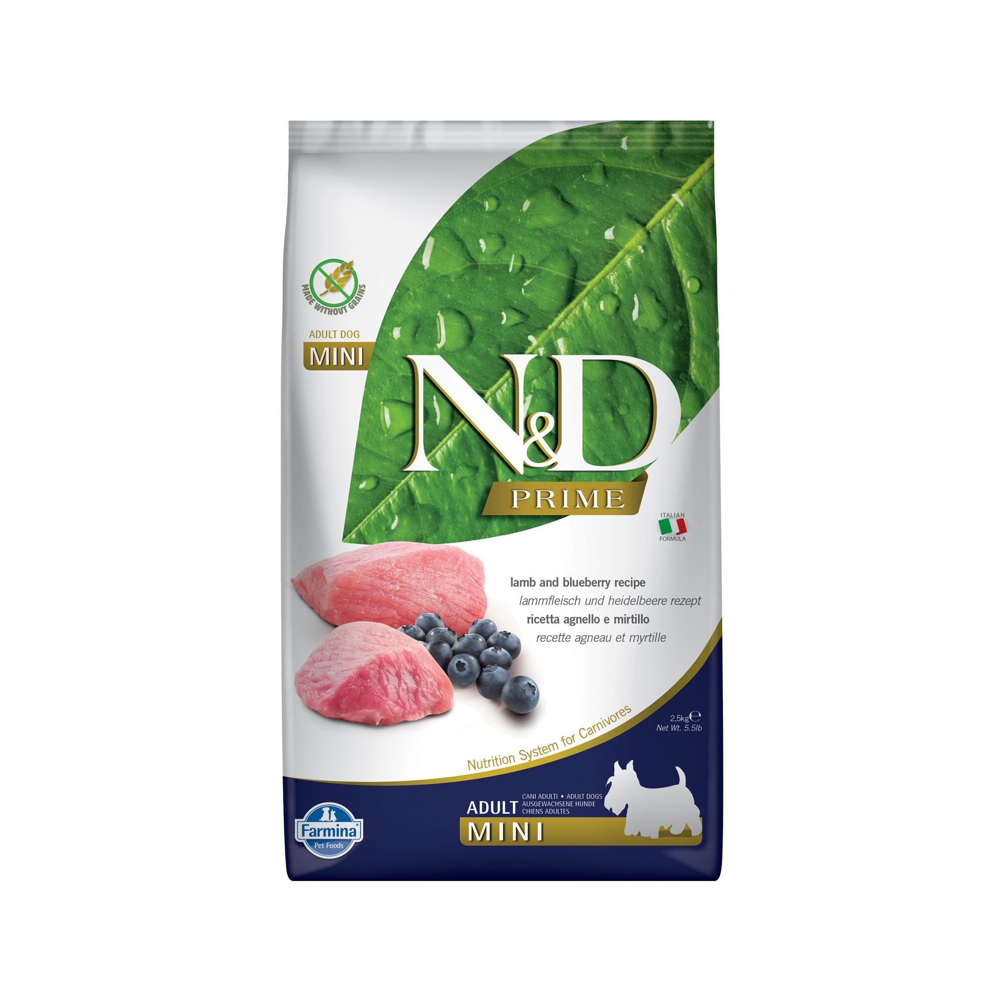 Farmina N&D Prime Adult Mini Hondenvoer - Lam en Blauwe Bes