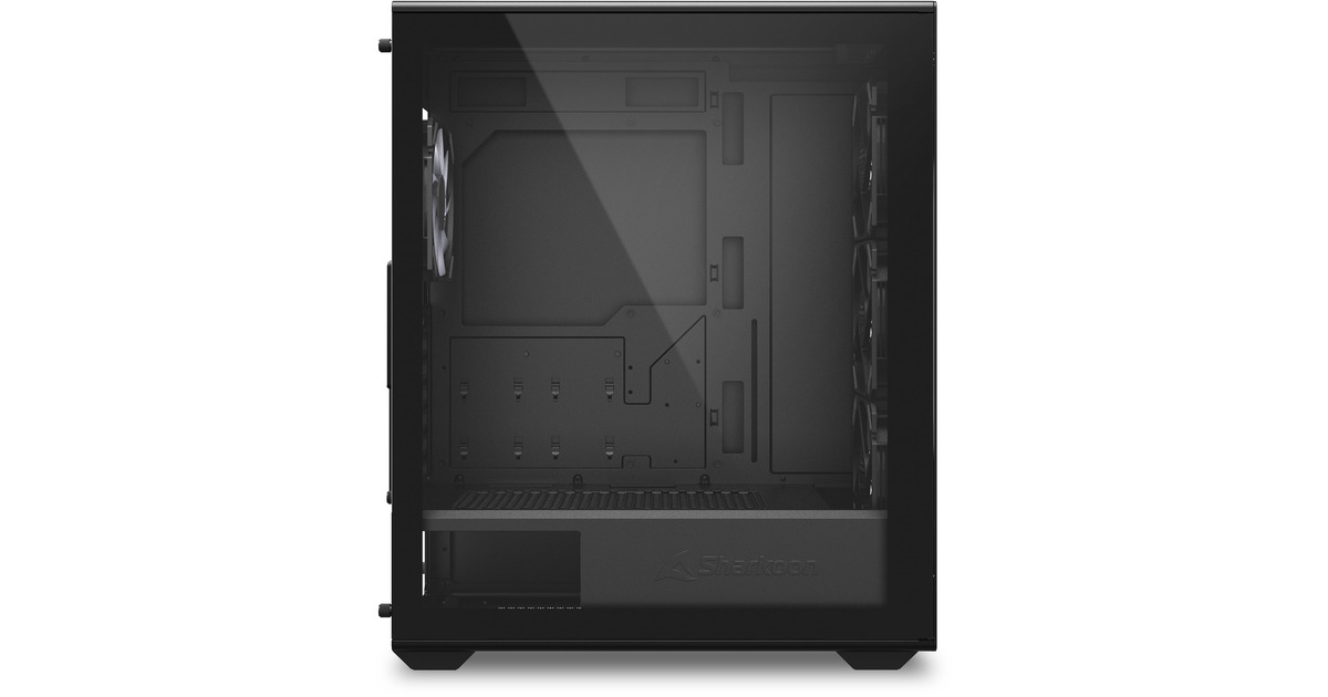 SharkoonVK4 ARGB midi tower behuizing  (Zwart | 2x USB-A | RGB | Tempered Glass)