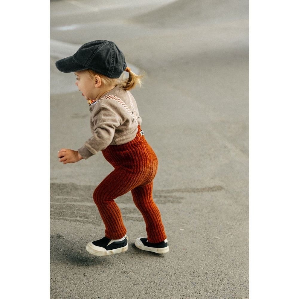 Køb Silly Silas Cinnamon Checked Granny Teddy Footless Leggings