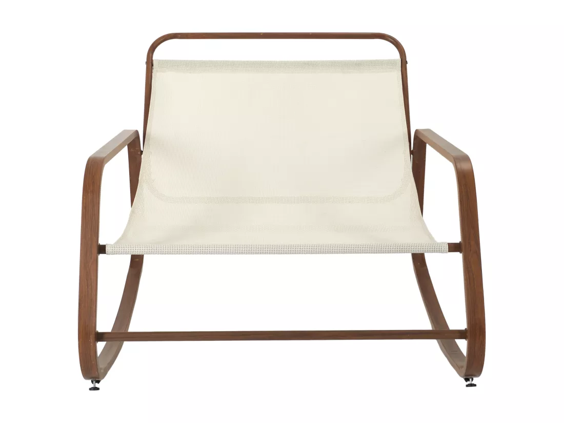 Fauteuil A Bascule Miami Imitation Bois
