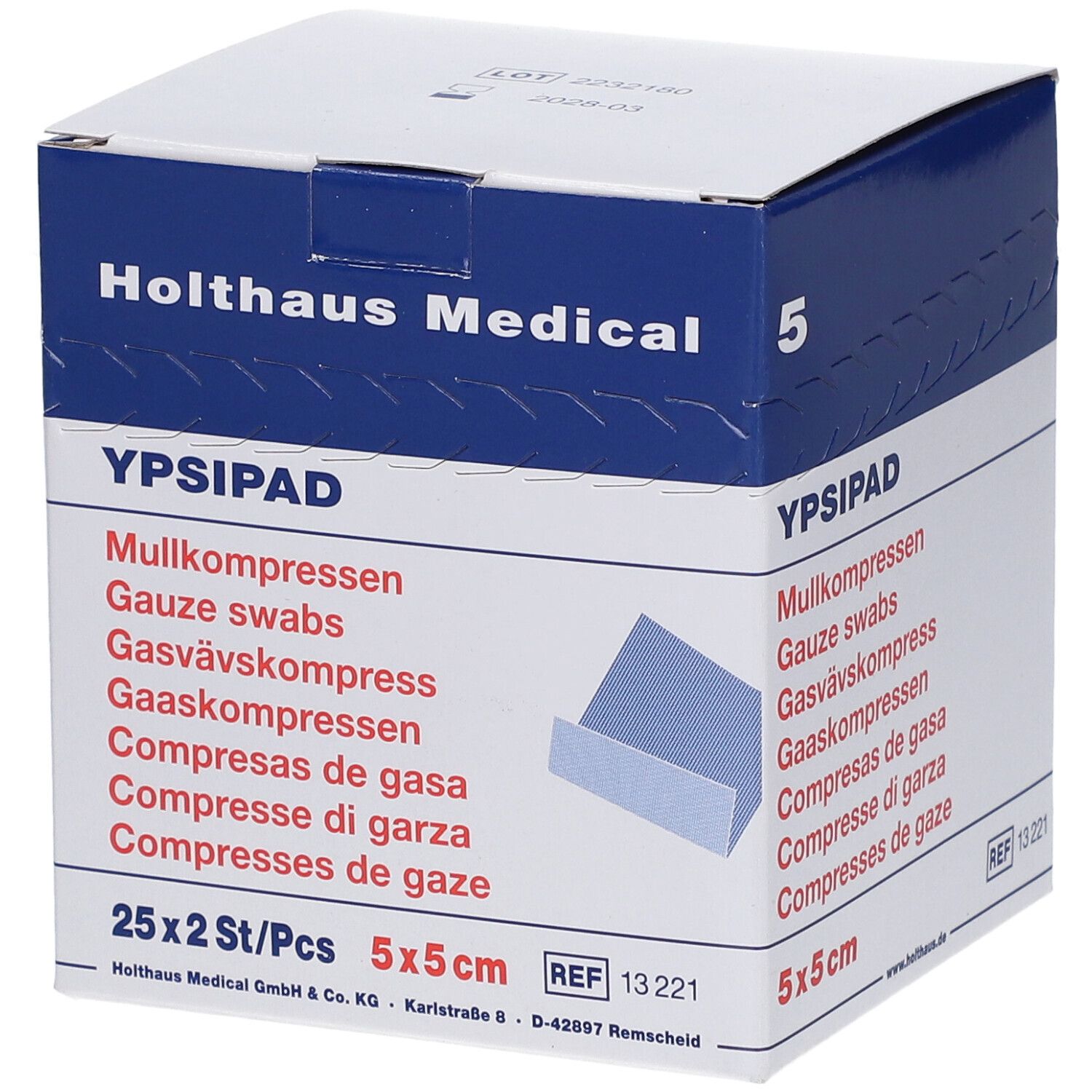 YPSIPAD Mullkompresse steril 5 cm x 5 cm