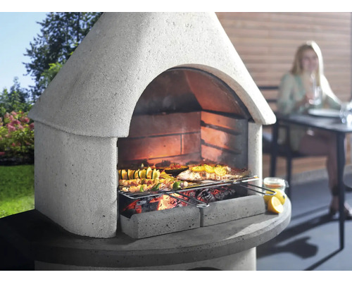 Buschbeck Valenzia Grillhaard 65 x 34 x 203 cm Wit