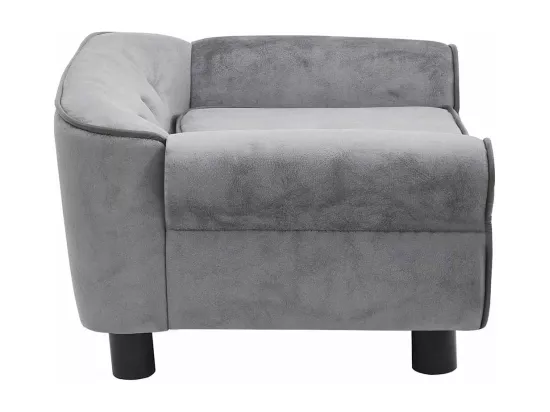 Canapé pour chien Gris 72x45x30 cm Peluche
