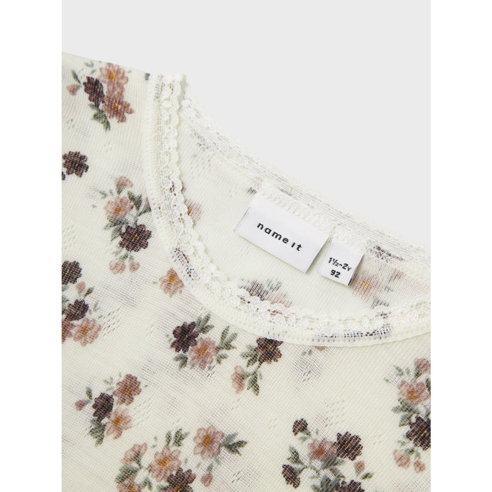 Køb Name It Snow White Wang Uld Needle Bluse Noos