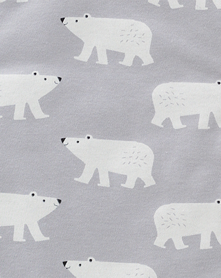 Schlafsack POLAR BEAR gefüttert in grau
