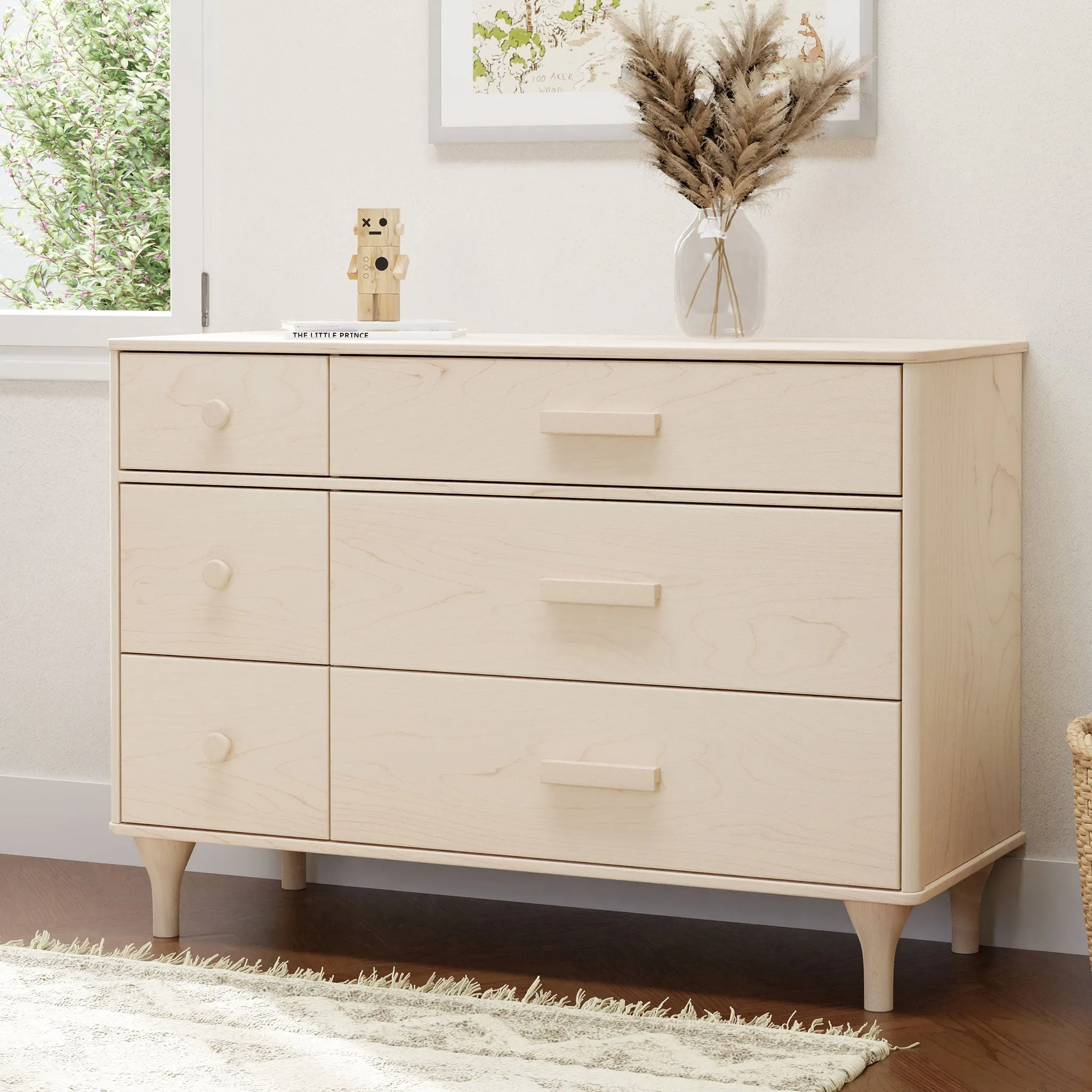 Babyletto Bureau Double 6 Tiroirs Lolly - Naturel Lavé