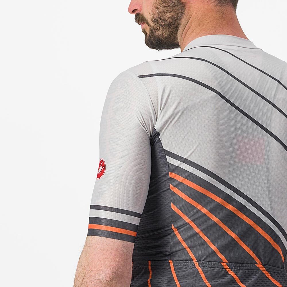 Castelli Speed Strada Fietsshirt Korte Mouwen Grijs/Donkergrijs Heren