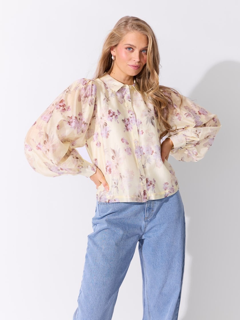 Allegra bluse Transparent Yellow