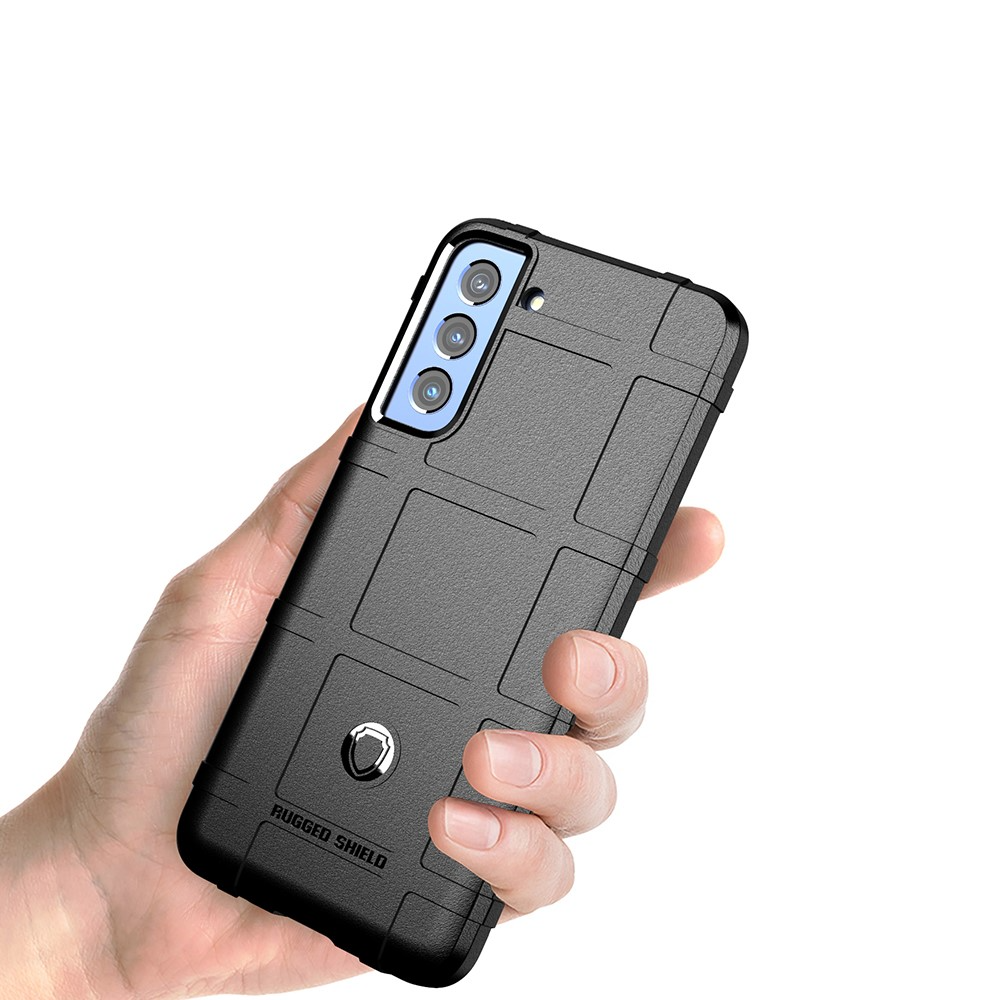 Samsung Galaxy S21 FE 5G Outdoor Gummi Schutzhülle Anti-Shock - Schwarz
