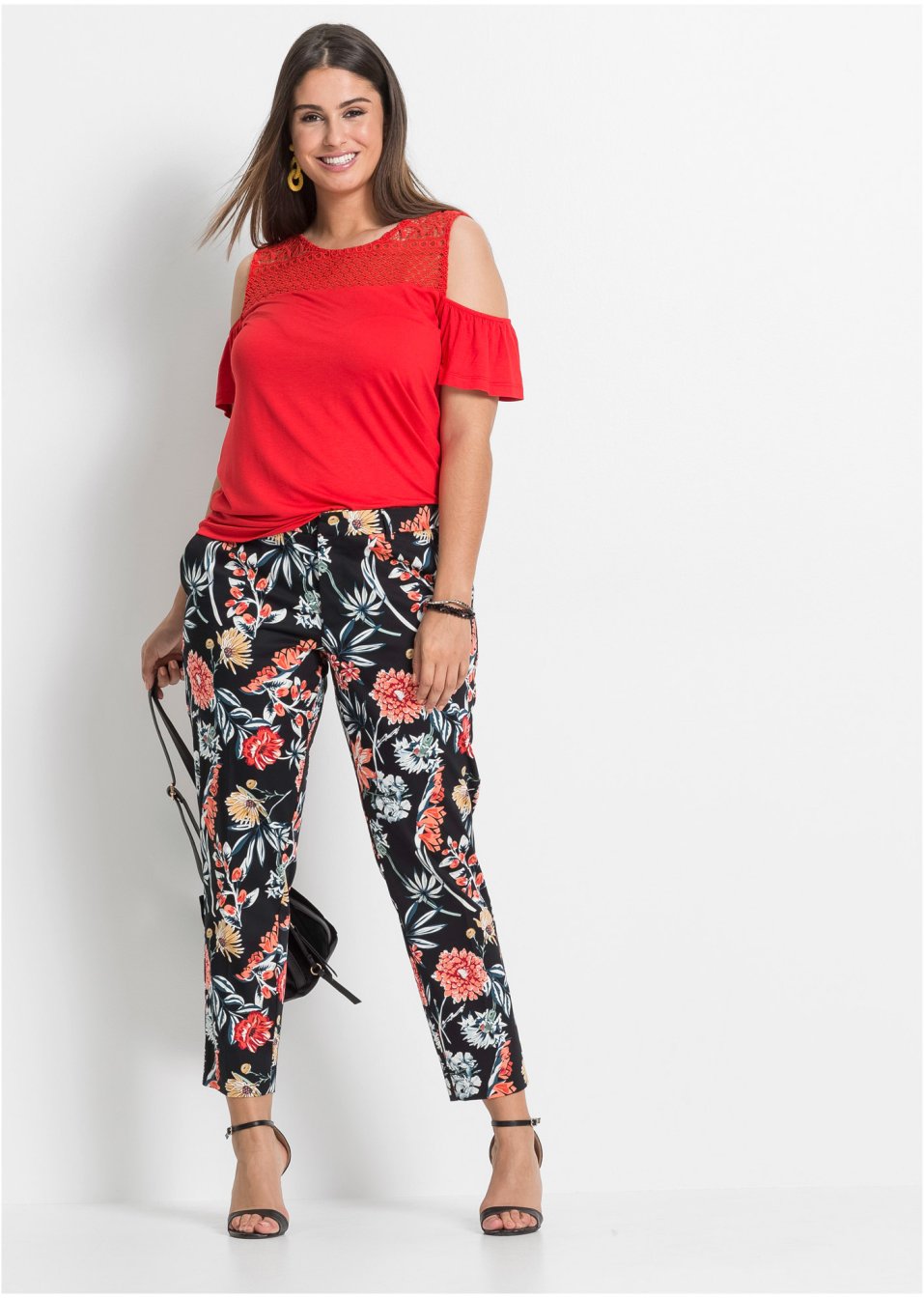 Pantalon extensible 7/8, imprimé