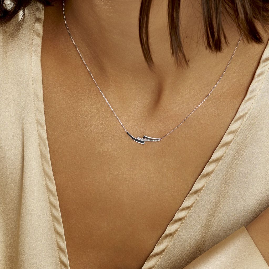 Collier Ainhoa Or Blanc Diamant