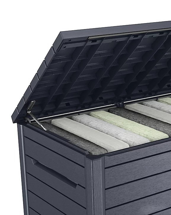 Coffre de rangement 870 L Ontario aspect bois