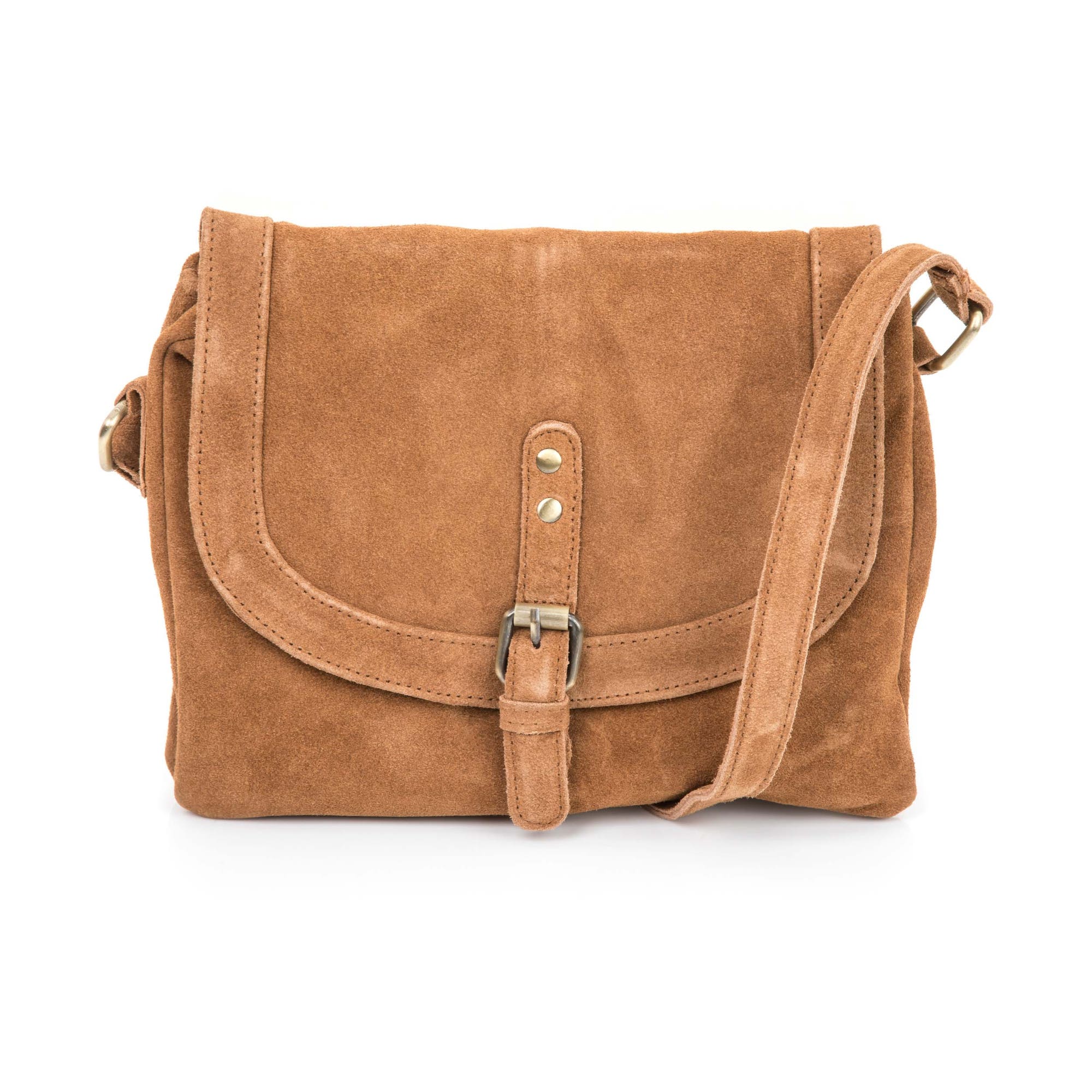 Sac bandoulière en cuir cognac