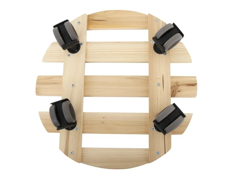 HOME it ® Krukkevogn rund af træ 30 cm
