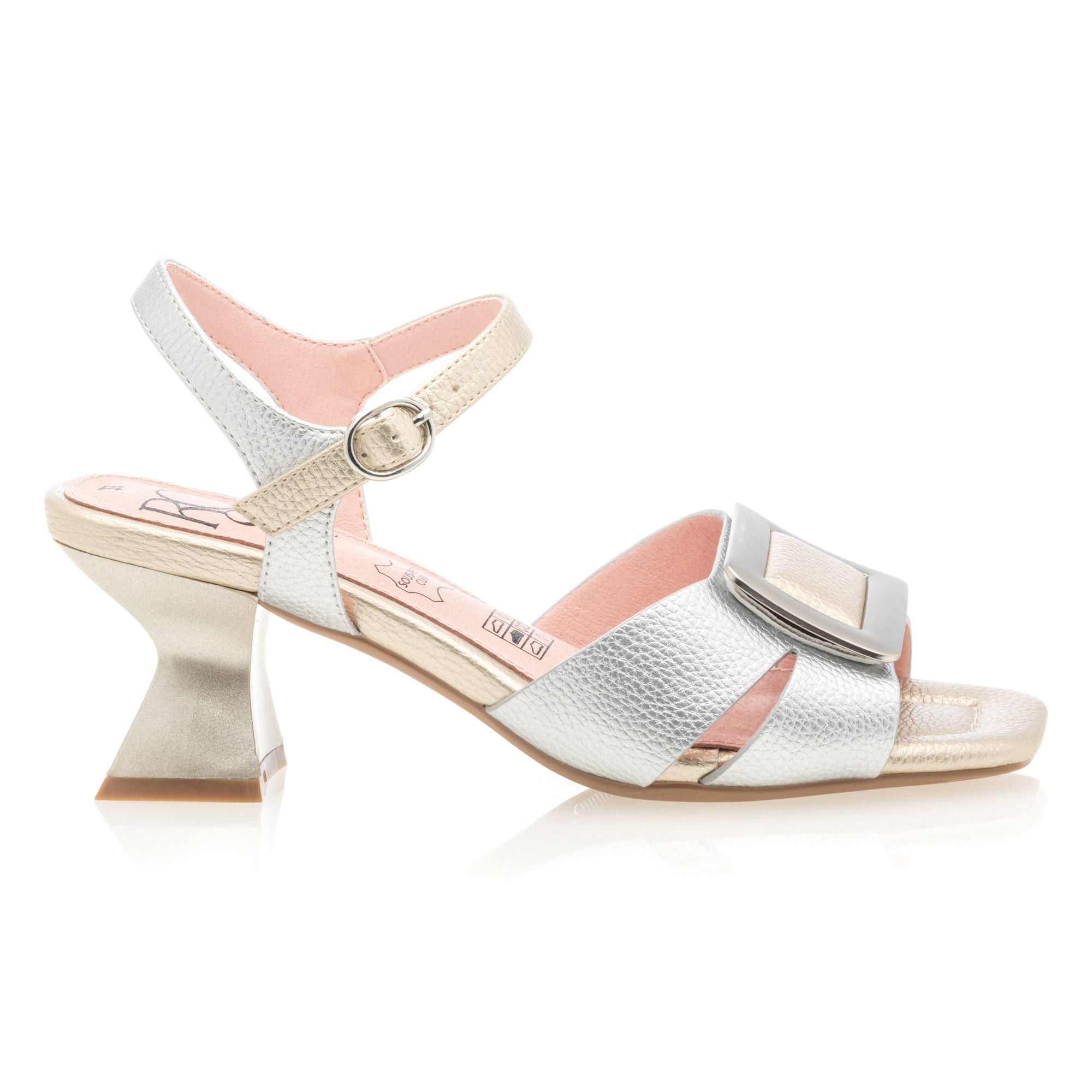 Nu-pieds à talon Femme or