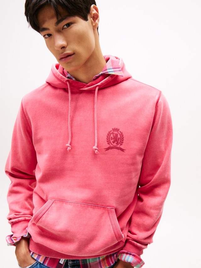 Tommy Jeans Hoodie »TJM WASHED CREST PLAY«, regular fit, Sweatshirt, Rückenprint