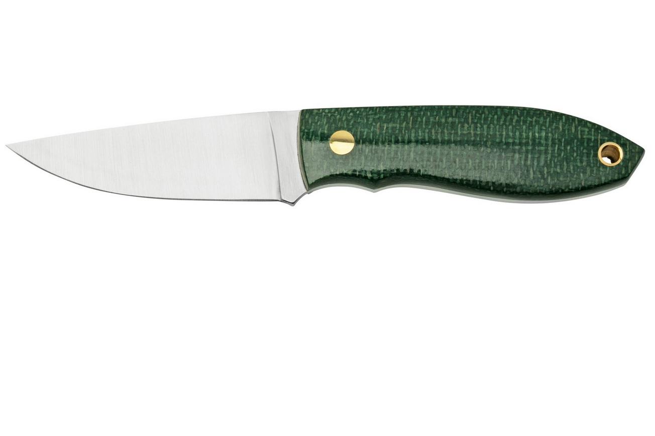 Nordic Knife Design Lizard 75 2034, Forest Green Canvas Micarta vaststaand mes