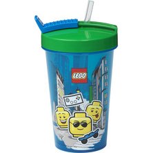 Gobelet avec paille ICONIC BOY, 0,5 litre
