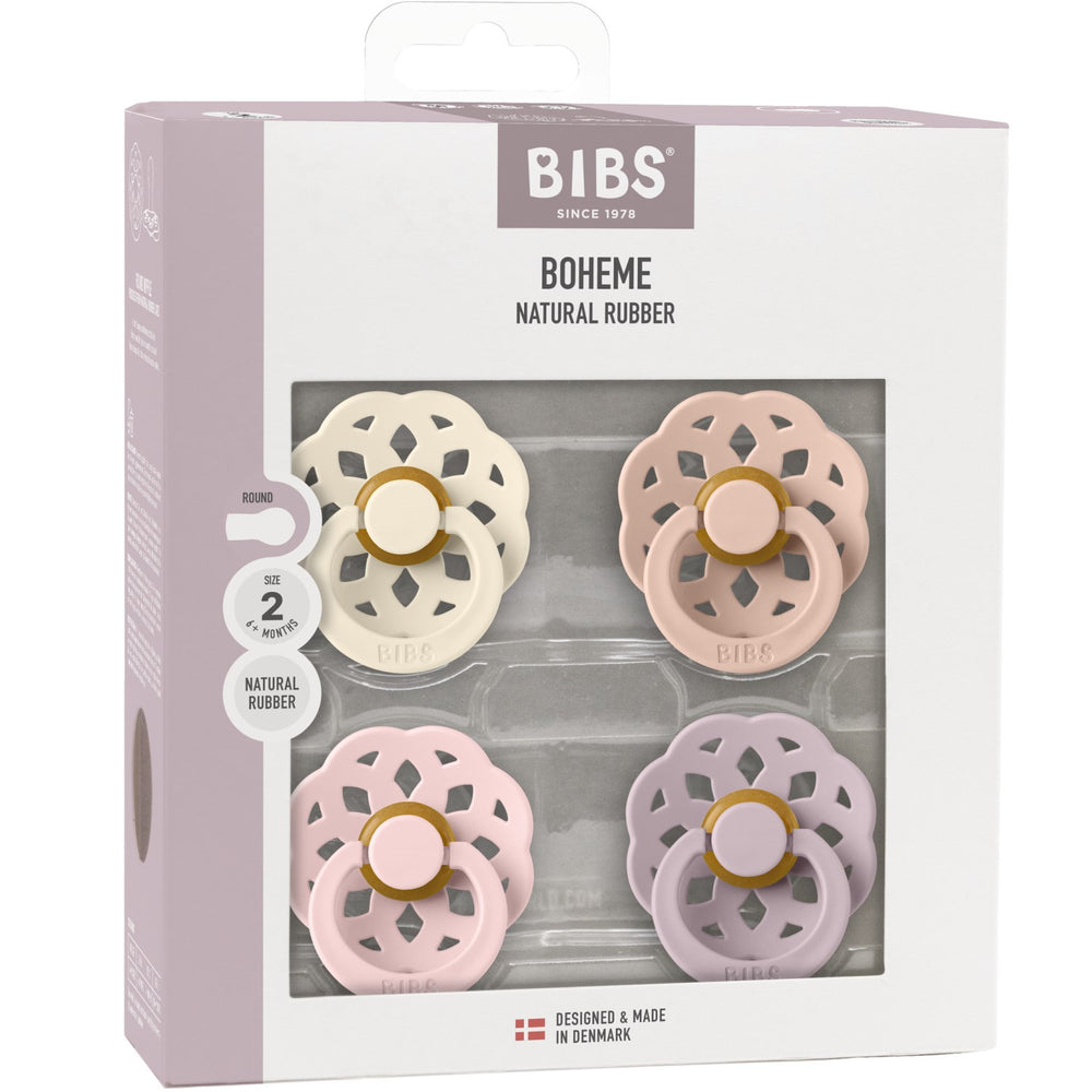 Køb Bibs Ivory/Blush Boheme 4-pak Latex Ivory/Blush/Blossom/Dusky Lilac