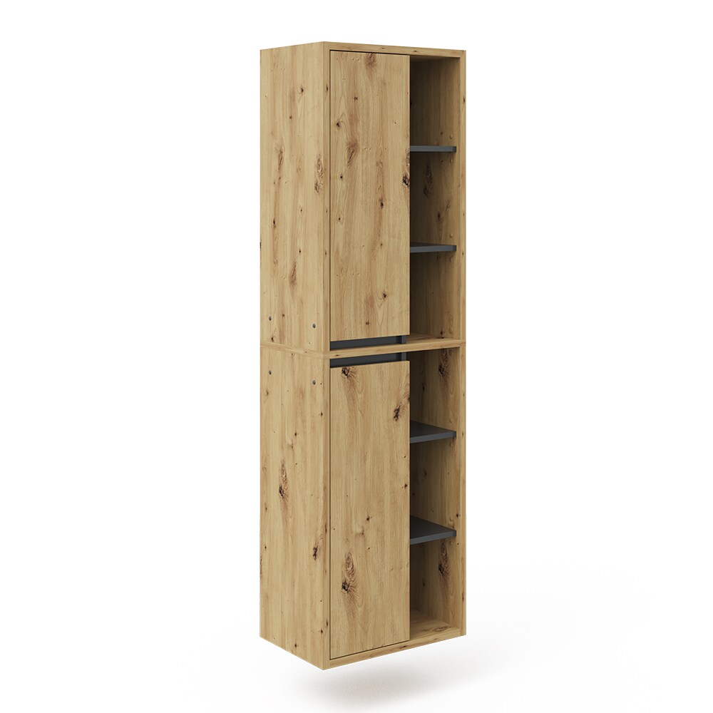Vicco Badschrank Viola Eiche Hängeschrank Hochschrank 2 Türen Badmöbel Badregal