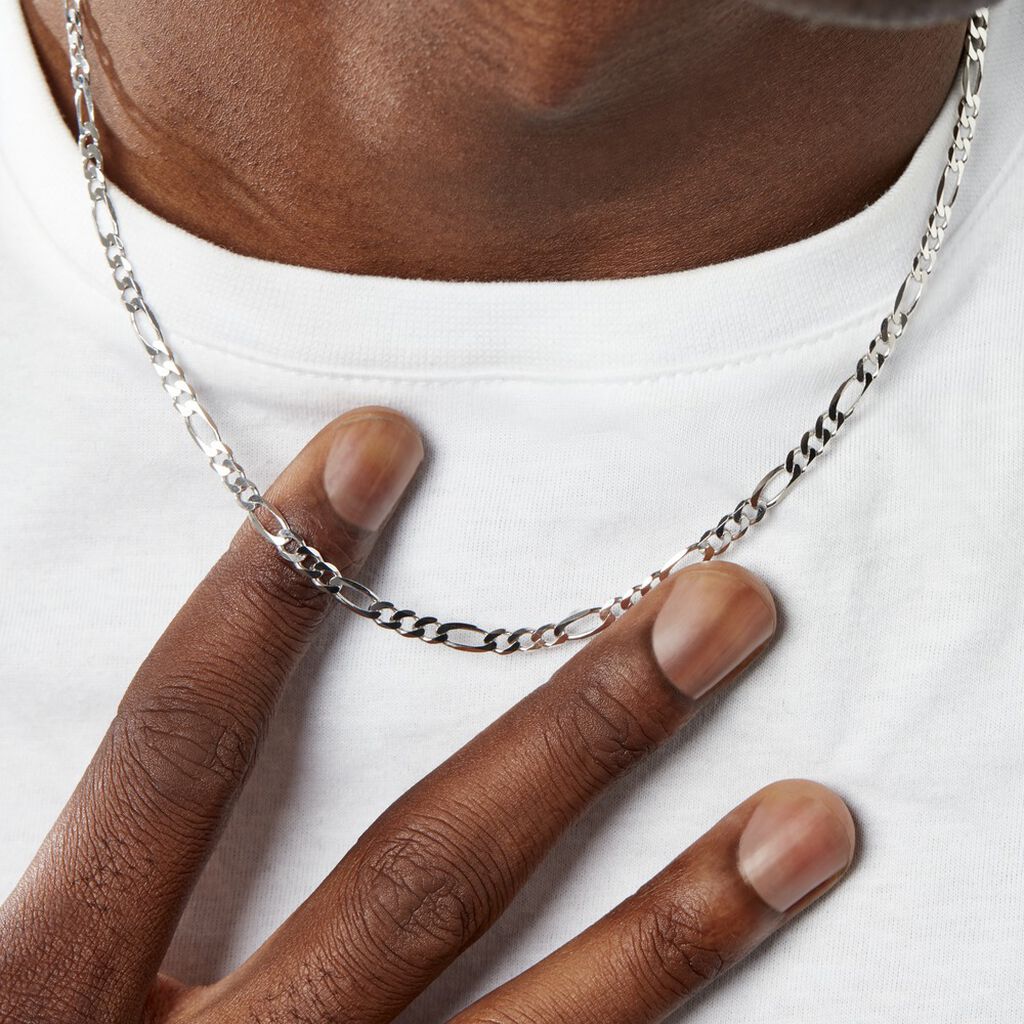 Chaîne Vivian Maille Alternee 1/3 Argent Blanc