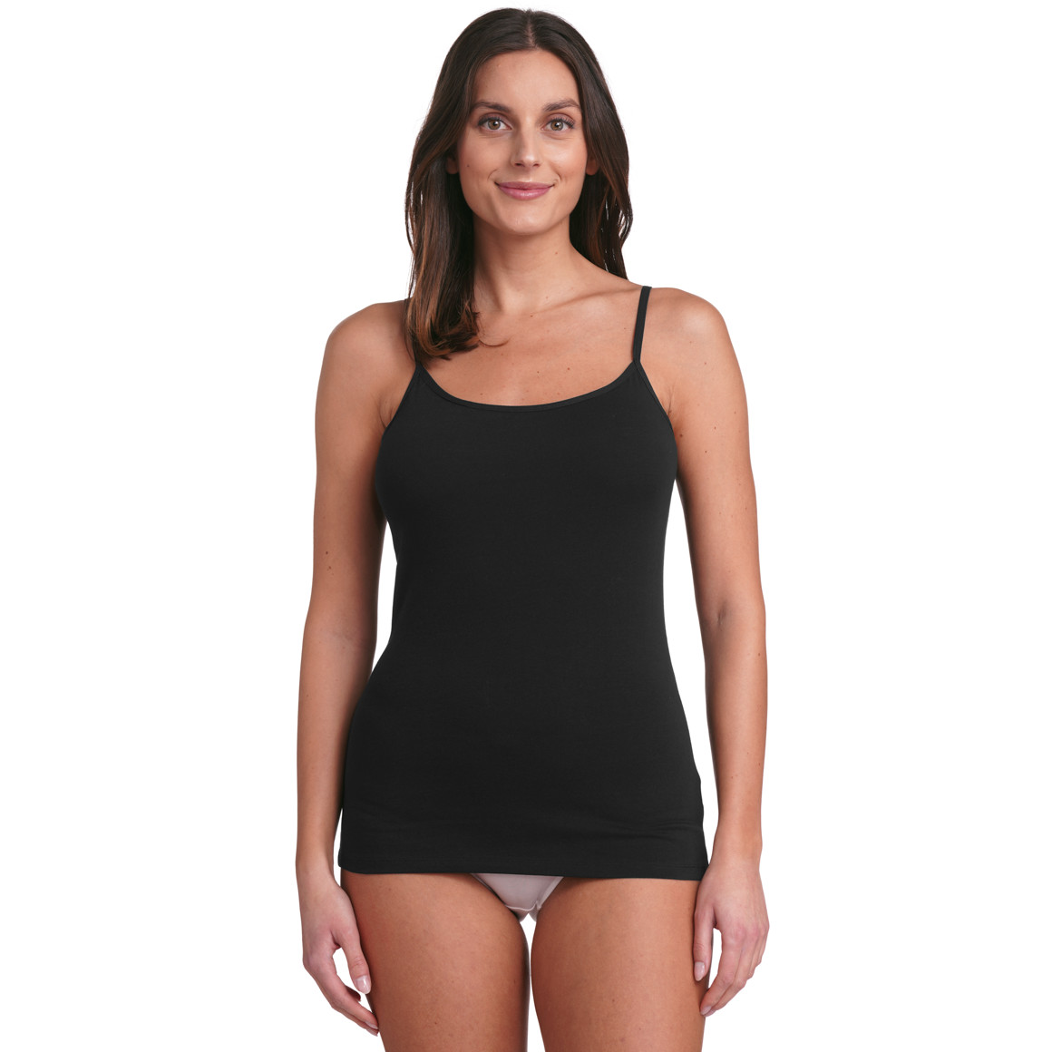 Gina Benotti 2 Damen Unterhemden im Set schwarz / creme